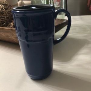 Longaberger Cornflower Blue Travel Mug GUC